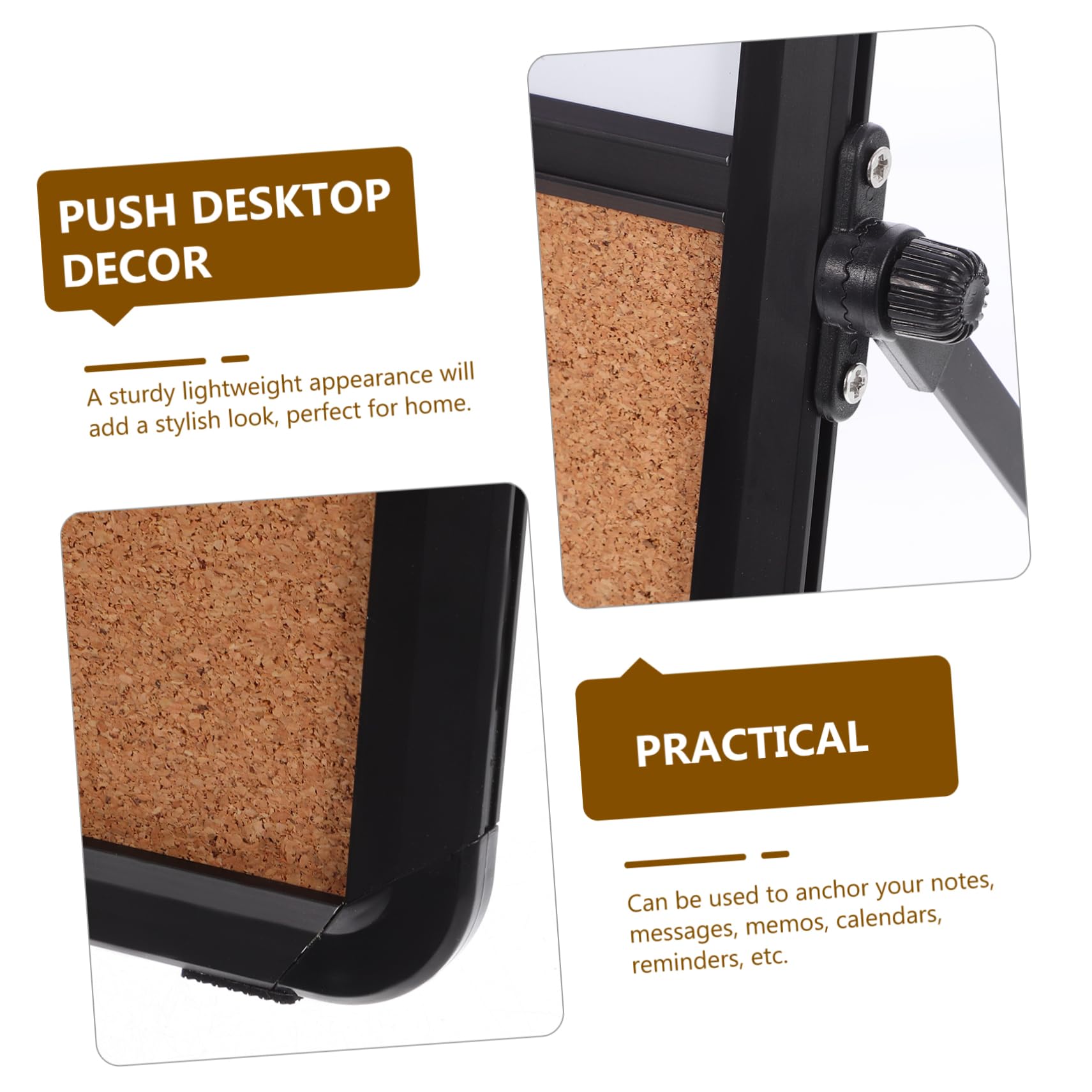 IMIKEYA Elegante Bacheca da Tavolo dal Design Moderno Bacheca per Appunti per Supporto da Tavolo