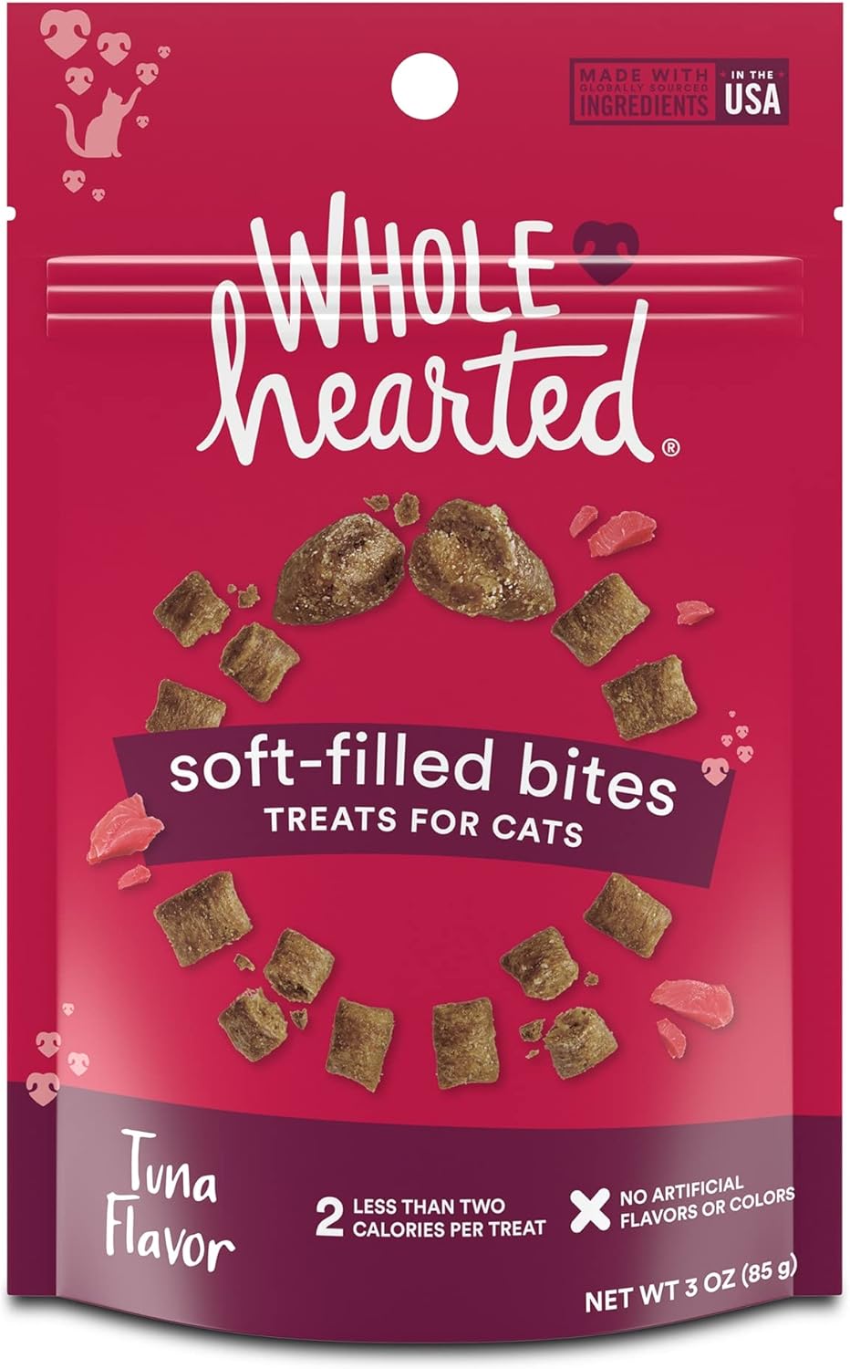 WholeHearted Tuna Flavor Soft-Filled Bites Cat Treats, 3 oz.