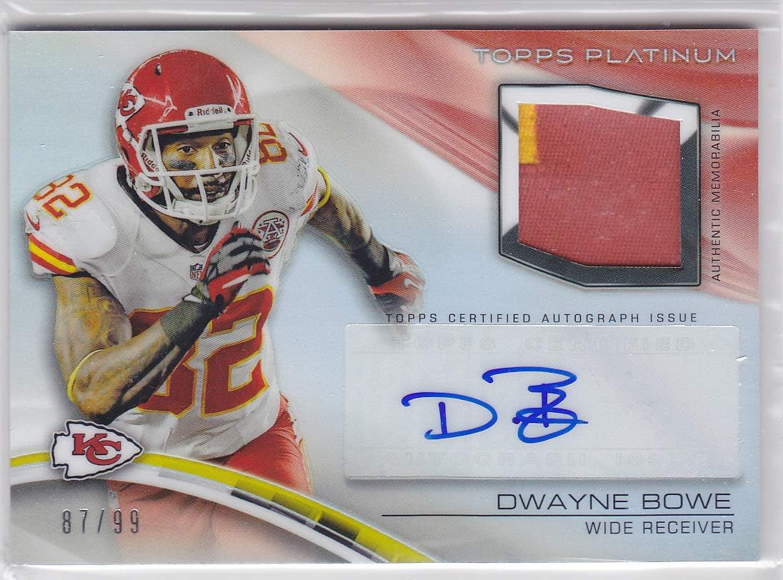2013 TOPPS PLATINUM DWAYNE BOWE PATCH AUTO AUTOGRAPH /99