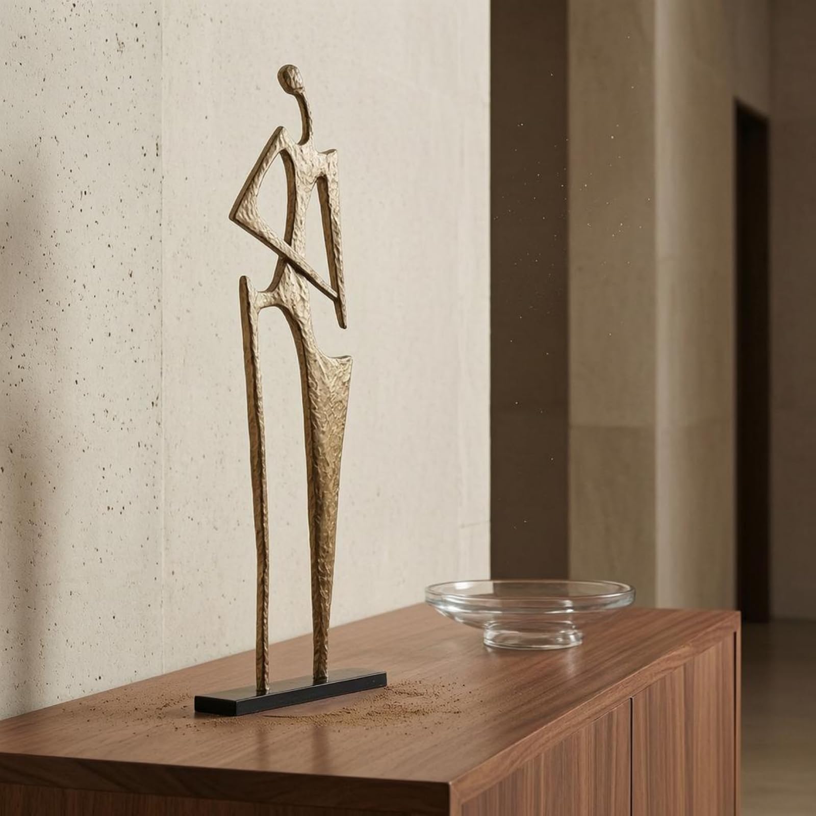 Figura Metal Elegante Escultura Metal Creativo Estatua corativa para Coleccionistas, Recibidor