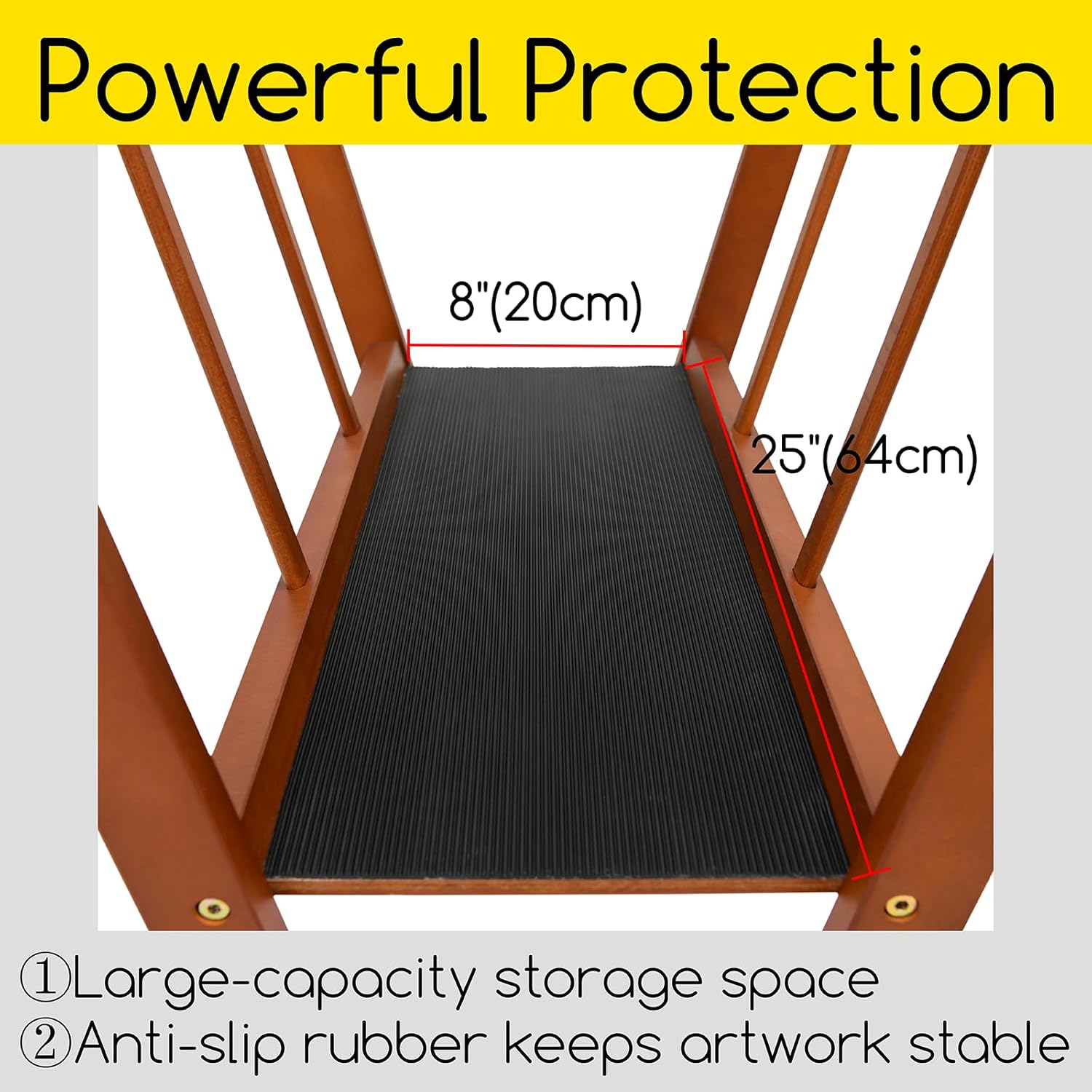 MEEDEN Walnut Drafting Table and Solid Beech Wood Canvas Print Rack