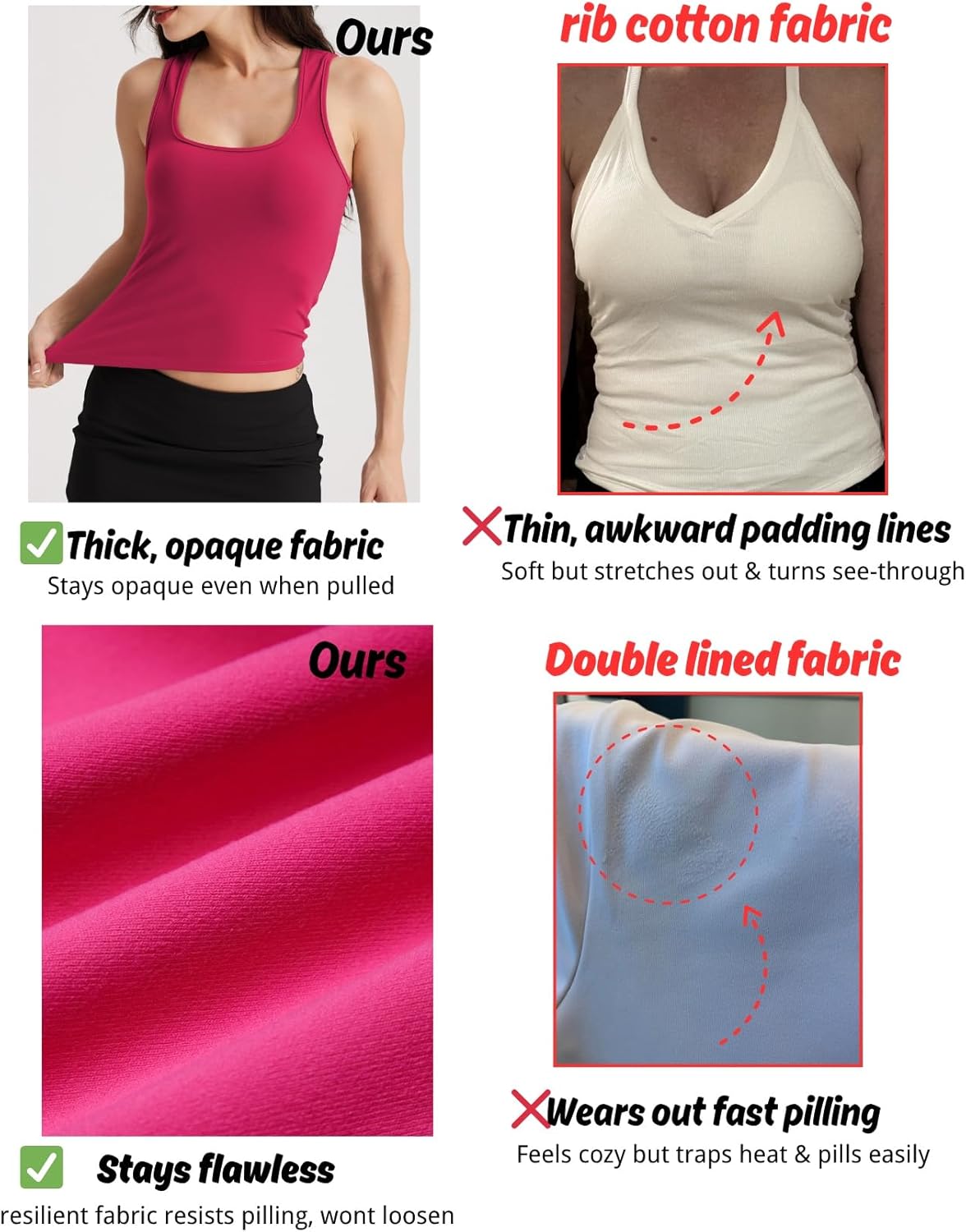 Women's Low Cut Tank Top Racerback Scoop Neck Going Out Y2K Tops Fitted Basic Cami Workout Tank Shirts - Image 4