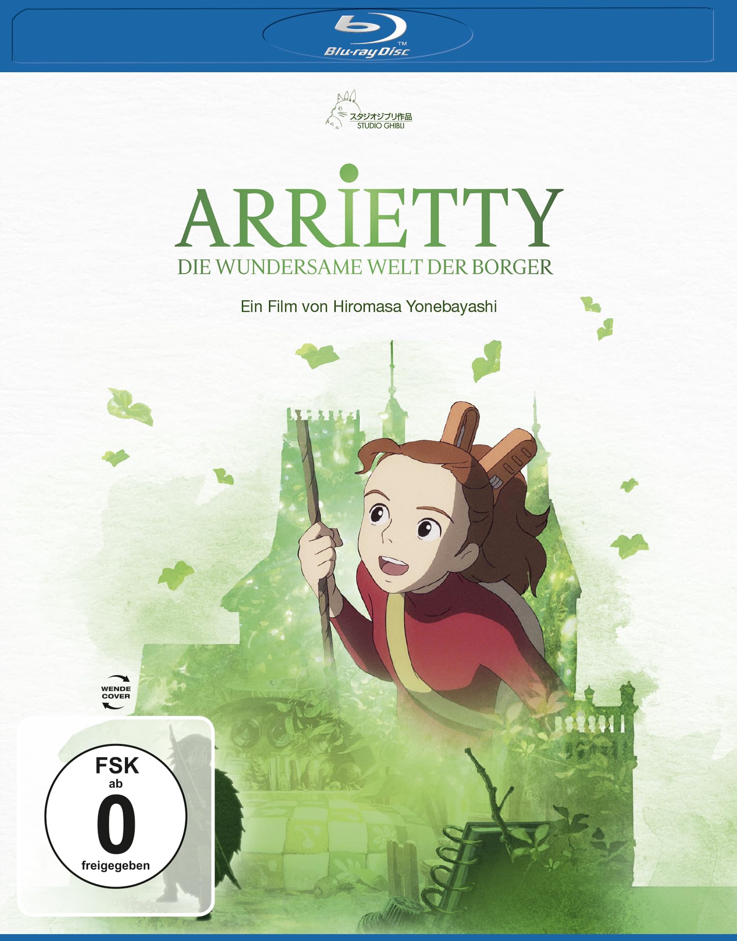 Arrietty sobre la mesa del salón Blu-ray para tardes de cine familiar