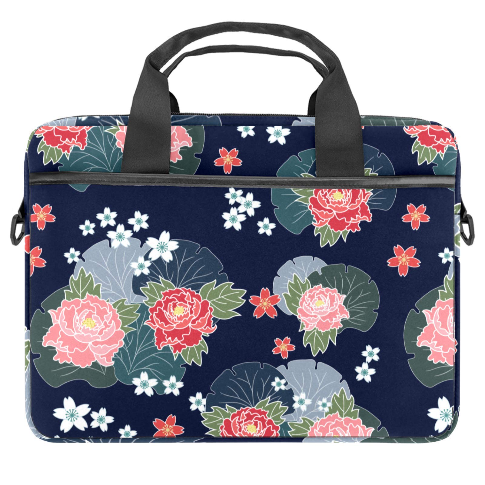 Bolso bandolera para portátil que alivia el peso en tus hombros con estilo floral 7