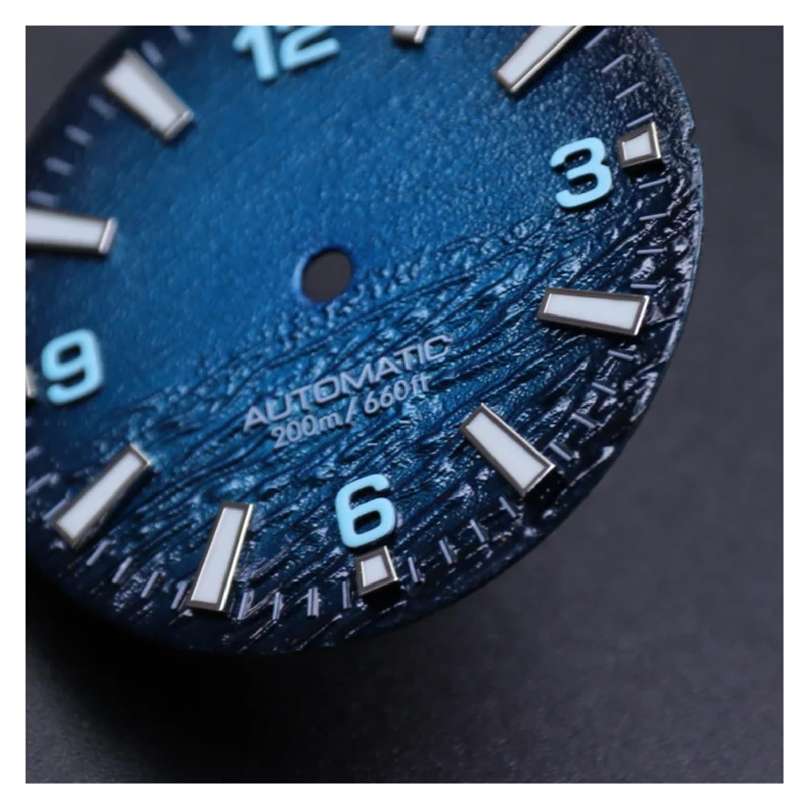 Montre de plongée Style Sea 28.5mm, 1 pièce, 3 ou 0,8 Couronne, Cadran for Seik Nh35, Mouvement Skx007 Mods avec C3 Bgw9 Lumineux(2)