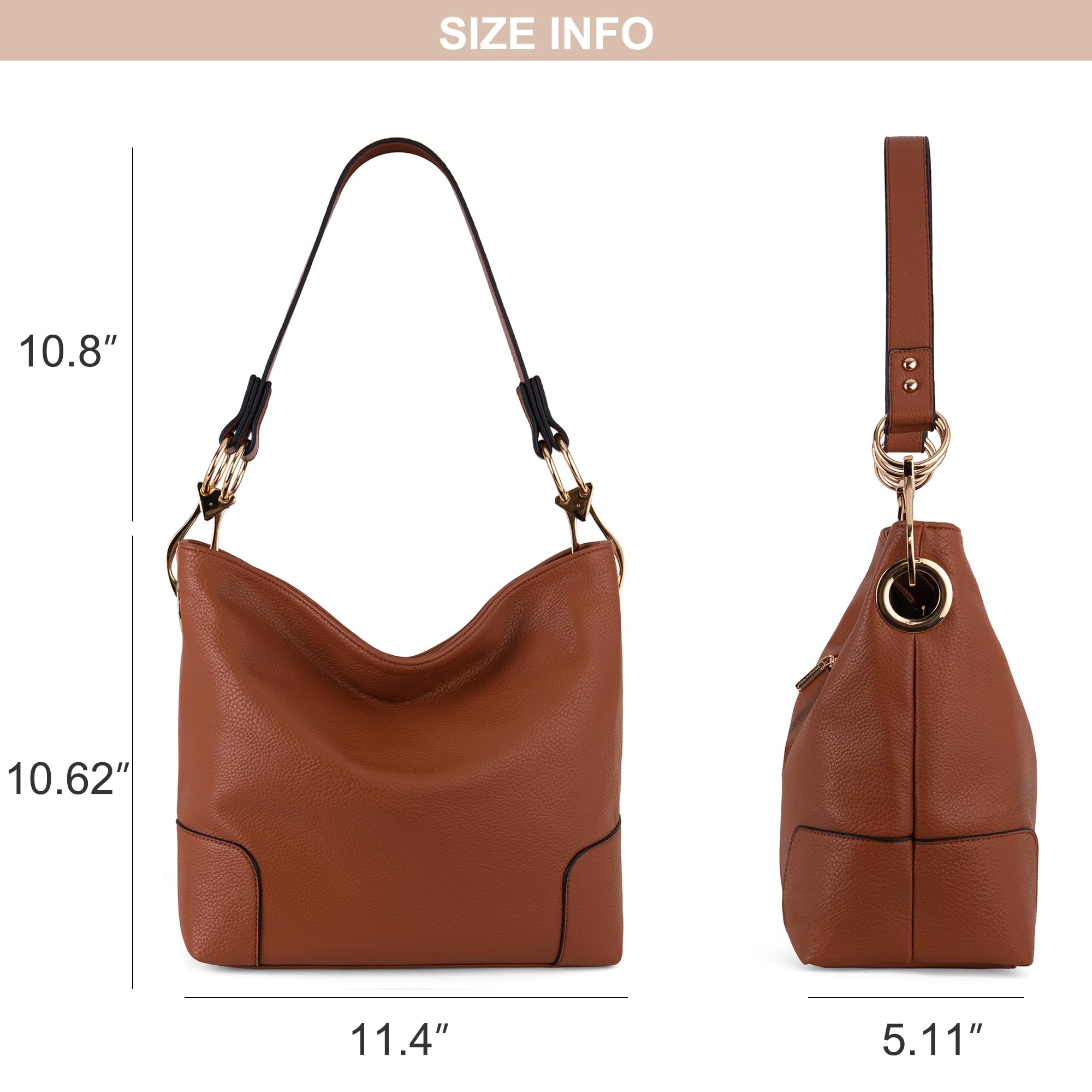 Montana West Medium Hobo Bags for Women Top Handle Satchel Shoulder Purse Bucket Handbag