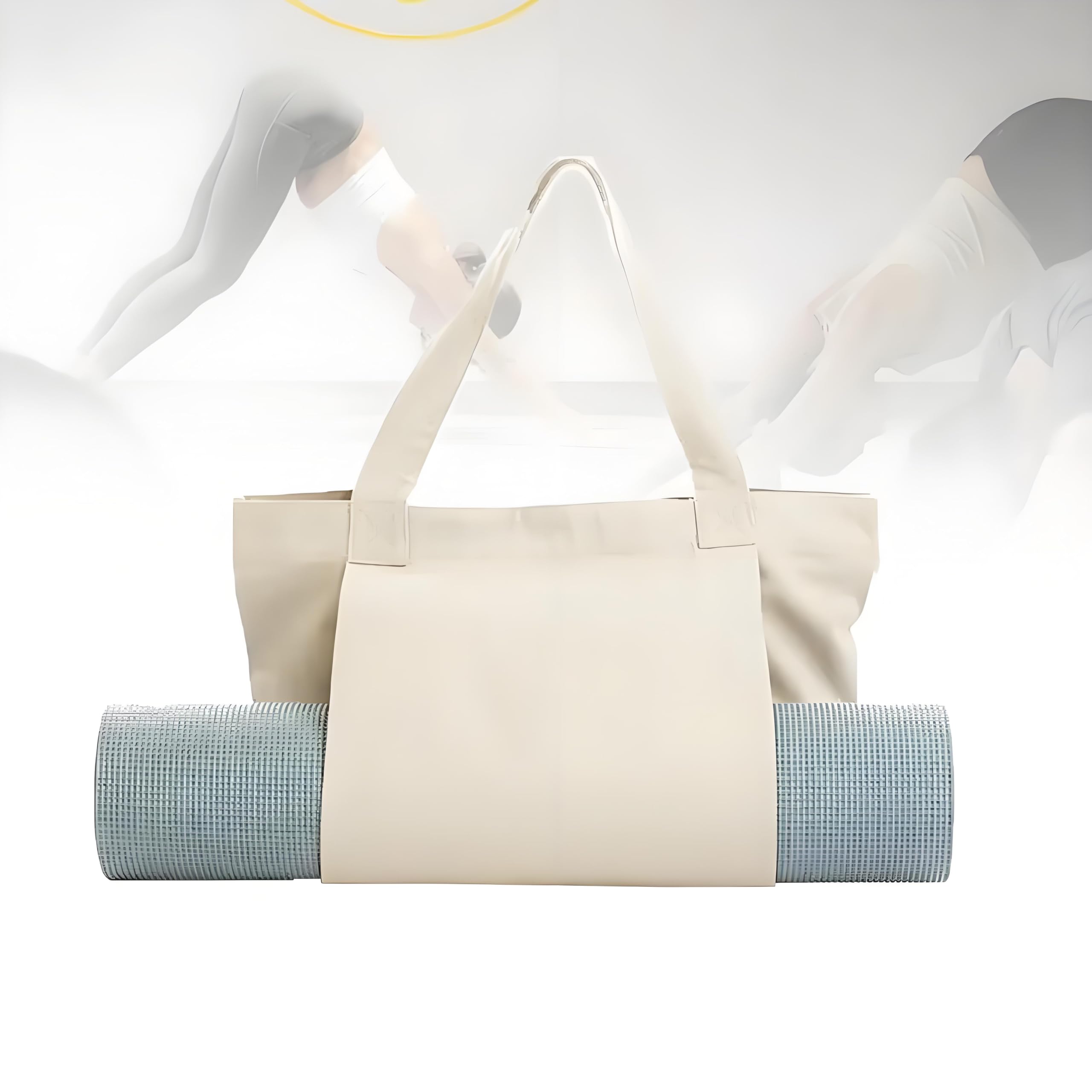 Homeily Yoga Mat Bag, Canvas Tote with Wet Pocket for Pilates & Travel