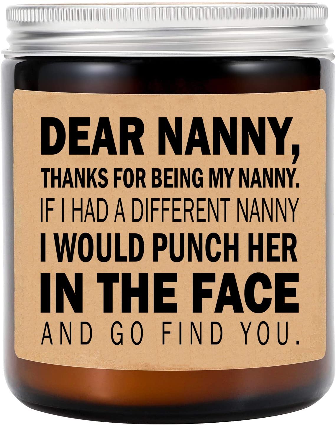 Nanny Candle - Nanny Gifts from Grandkids - I d Punch Another in The Face - Fun Gag for Her - Mother Day Candle - Lavender Scented Candles 8oz