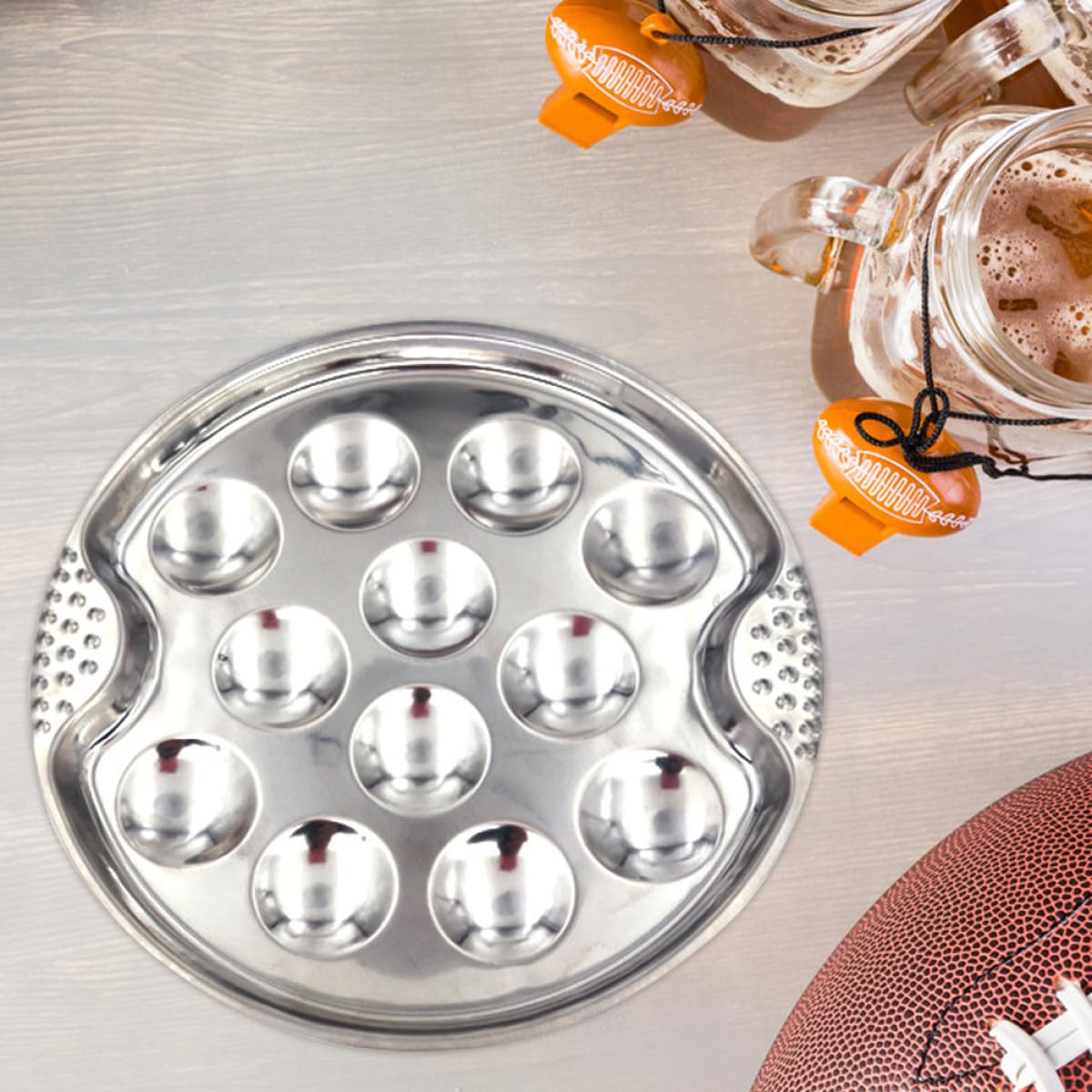 Set da 2 Piatti per Escargot in Acciaio Inossidabile Argento 12 Fori, Resistenti alla Ruggine, Materiale Ispessito, per Barbecue e Forni da Cucina
