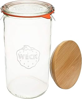 Weck Jars 974 Glass Jars 1.5L with Large Storage Capacity Preserving Jars with Airtight Lids Suitable for Pickling - 1 Jar...