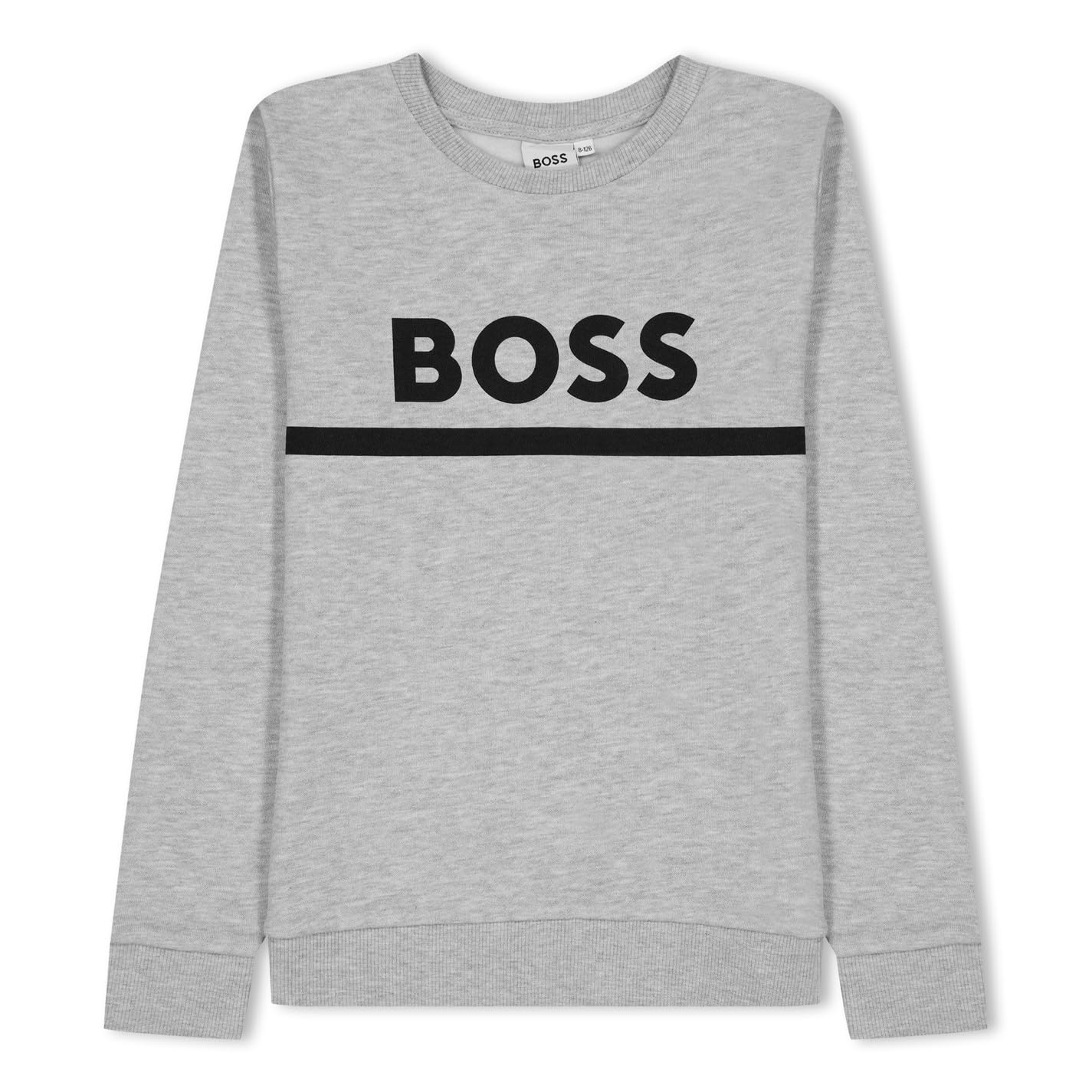 Boss Kids Logo Sweatshirt, Logo Design Grey 8Y