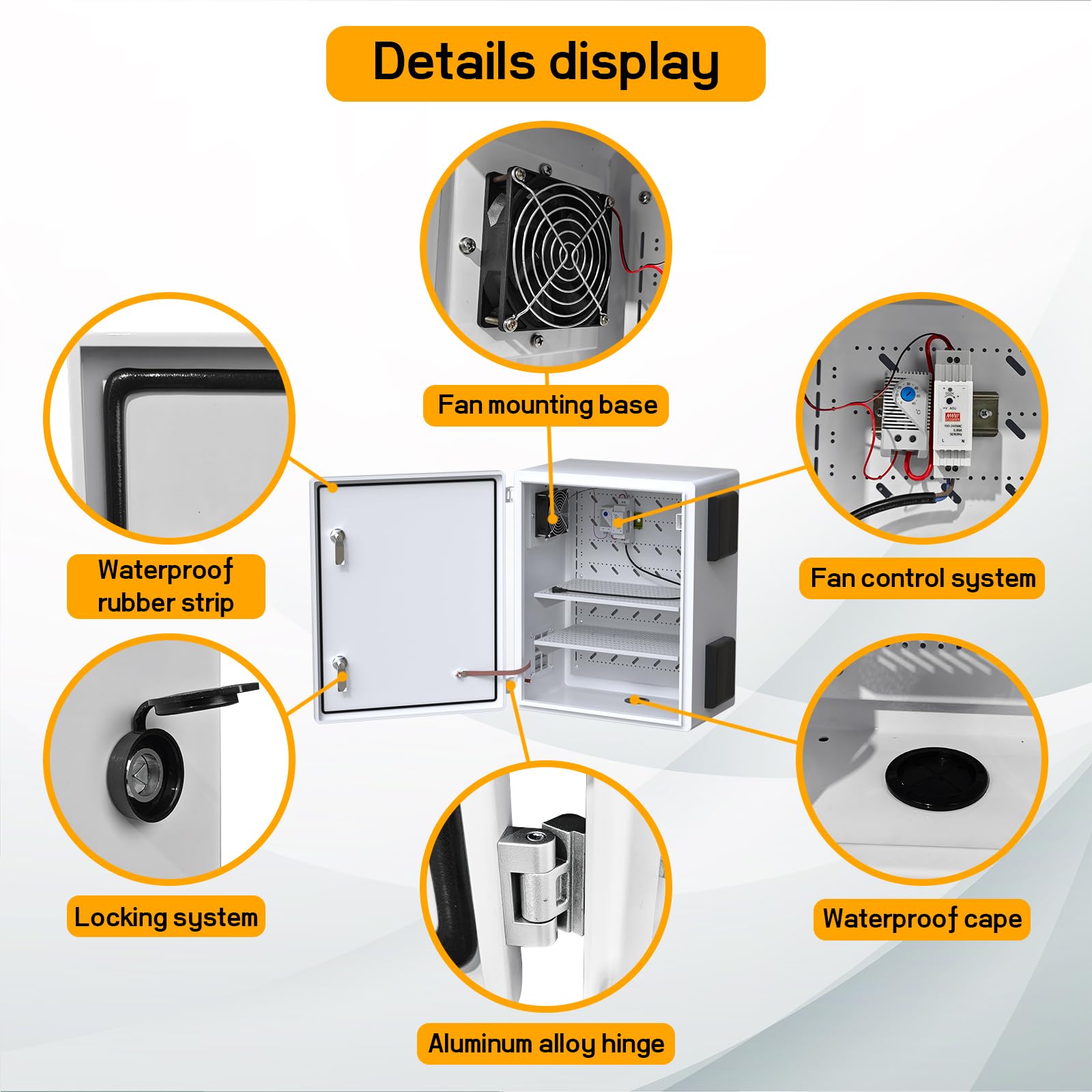 Outdoor Electrical Box with Fan & Thermostat -5