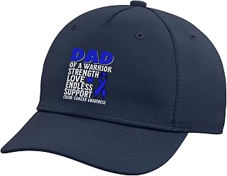 Dad of a Warrior Support Colon Cancer Awareness Items Gifts Adjustable Baseball Hat