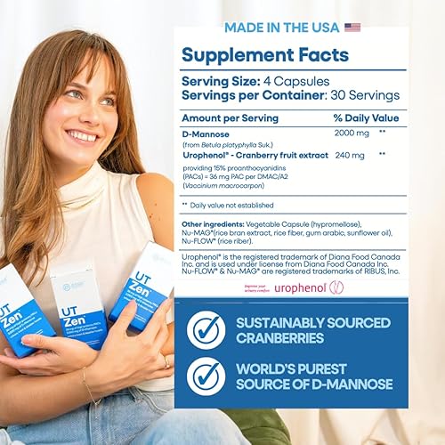 Miniatura 3 de ESSE UT Zen 36 mg PAC solubles en agua Suplemento de arándano con 2000 mg de D-manosa natural  Solución clínicamente probada para la salud del