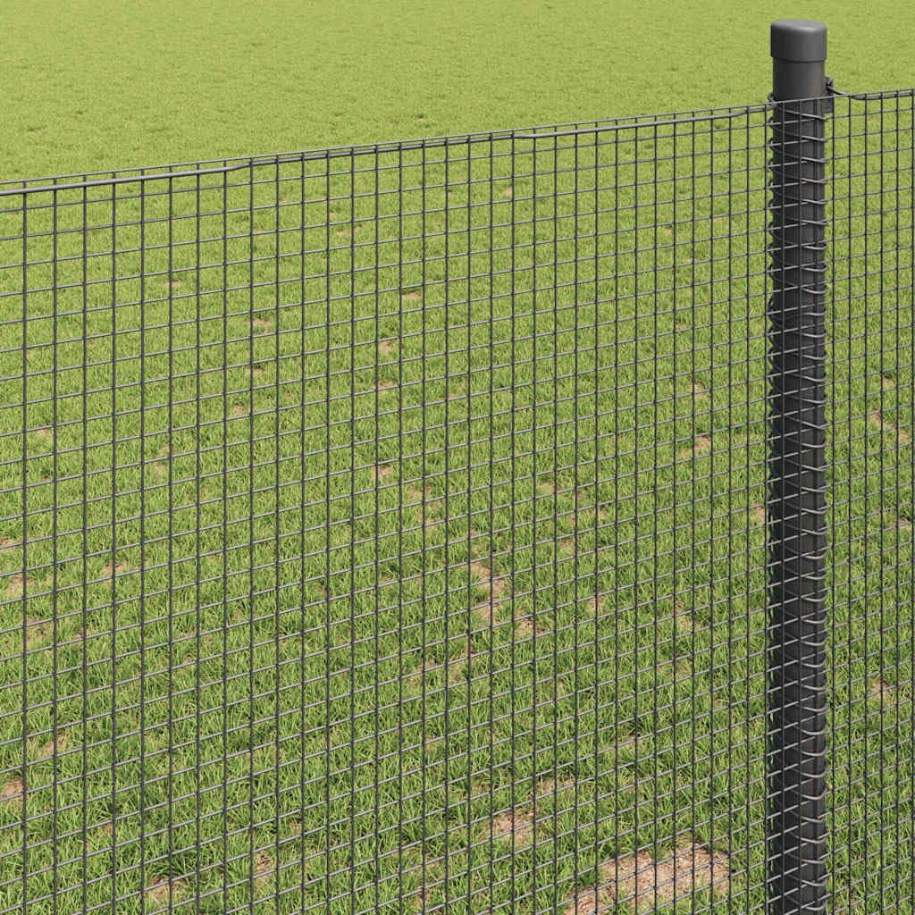 Valla de alambre soldado gris 1,5 x 50 m como malla de alambre para enrejado y protección de la privacidad, valla de alambre galvanizado para protección salvaje y pajareras, valla de malla de alambre