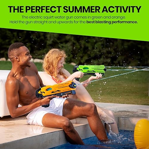 Miniatura 5 de New-Bounce - Pistola de agua eléctrica para niños, pistola de chorro Hydro Blaster de doble acción, pistola de agua a batería que dispara hasta 23