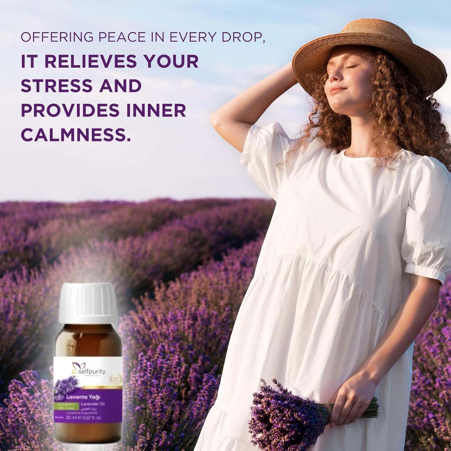 Organic Lavender Essential Oil, 100% Pure and Natural Lavender Oil, Premium Essential Oils for Diffusers, Skin, Aromatherapy, Massage - 20 ml (0.68 fl oz) - Image 5