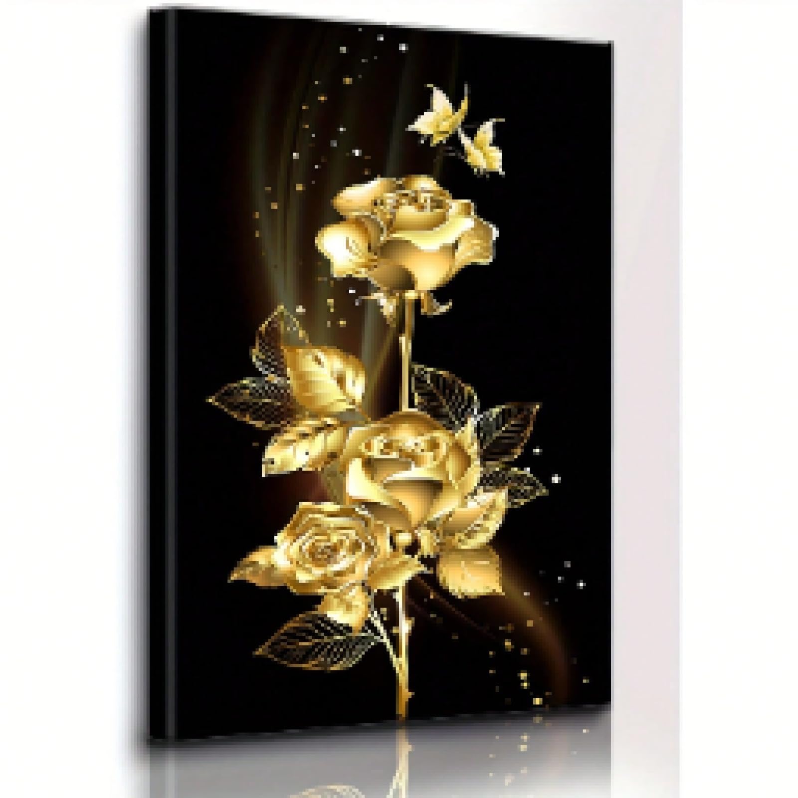 Feuille d'or affiche arbre abstrait pour un mur chic de chambre - 8