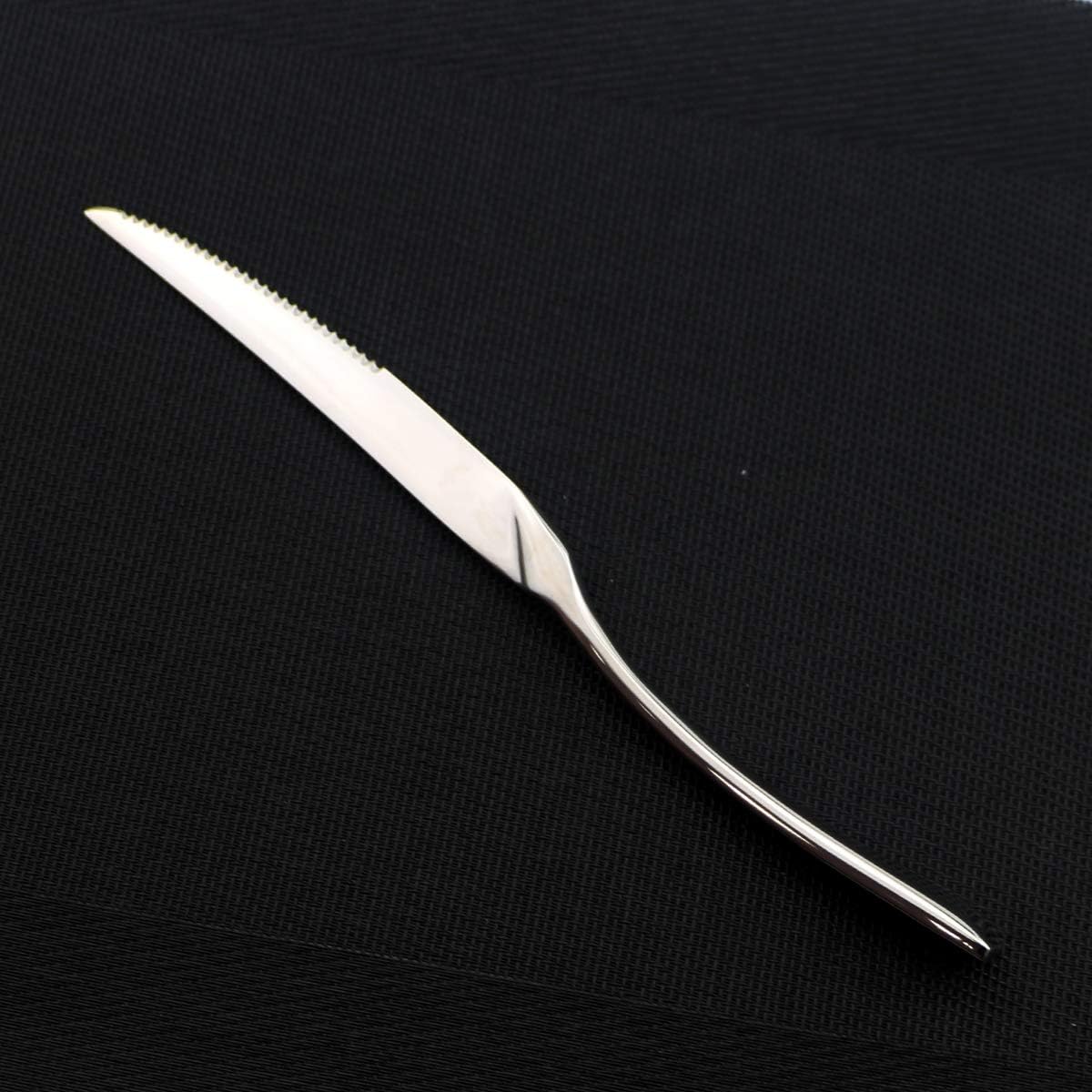 Gugrida Luxury 18/10 Stainless Steel Silverware Set, Knife Fork Spoons Set Serve for 4, 28-Piece (Mirror Poblished,Silver)