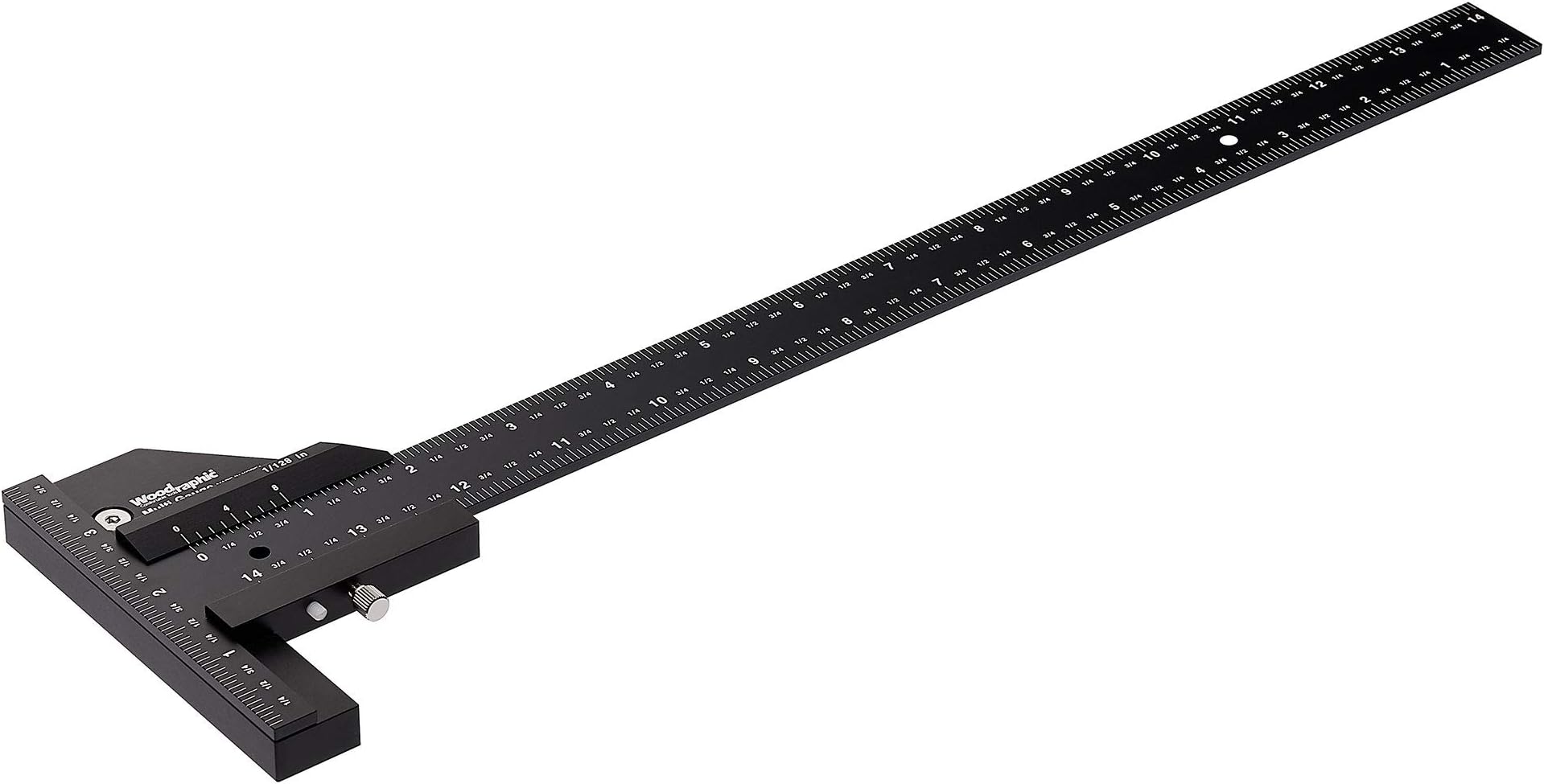 Scriber Gauge – Precision Marking Tool, Measuring Ruler, Layout Square, Thickness Gauge, CNC Aluminum Woodworking Tool for Joinery, Framing, Cabinet - Professional Classic Model (14 Inch)