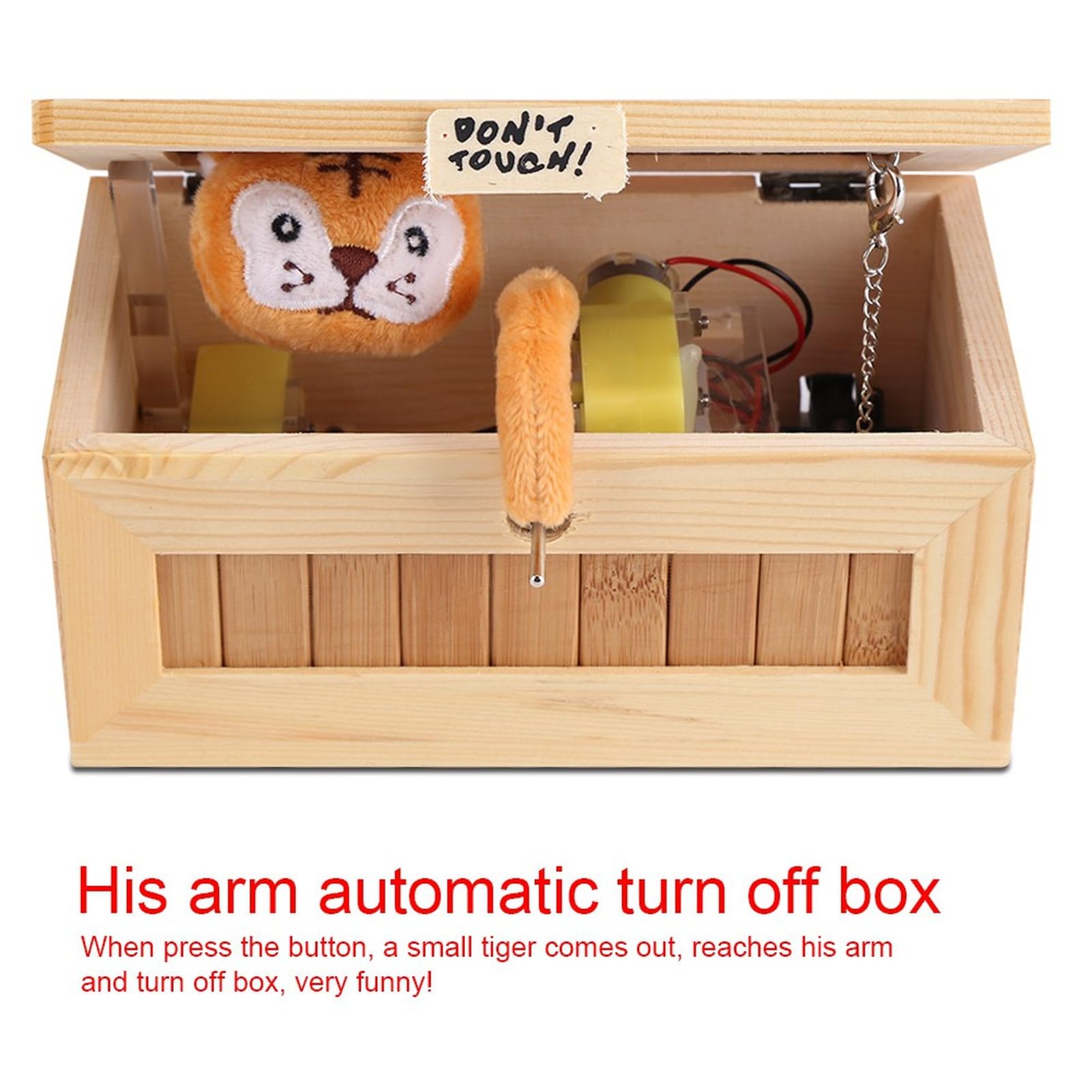 nutzloses Box Spielzeug - Lustige Holz -USB -Elektronikbox Interactive Stress Relief Toy Leckerbissen für Haus- und Büroschreibtisch Dekoration