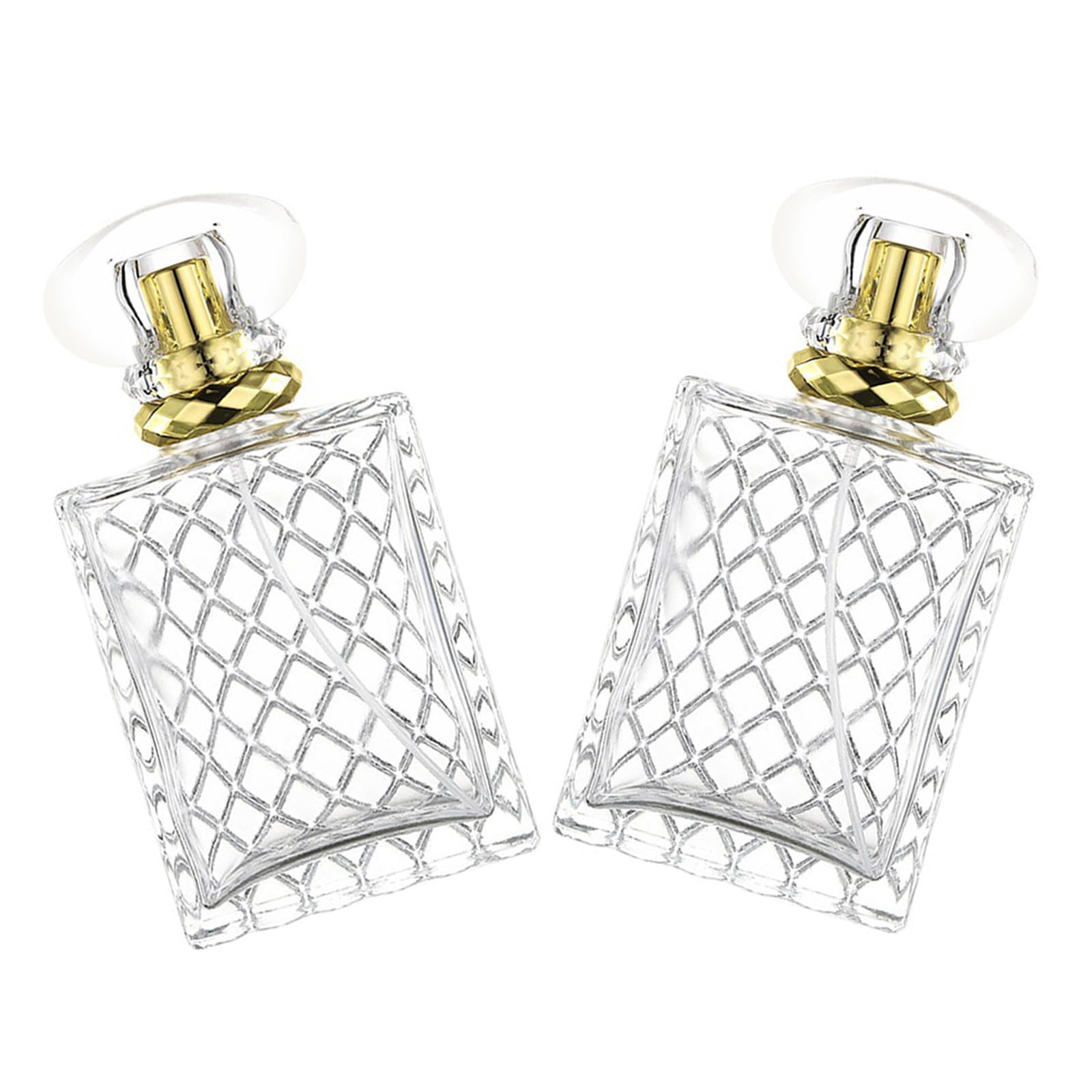 Atomizador de perfume con pulverización fina de bruma en frasco de vidrio recargable de 100ml