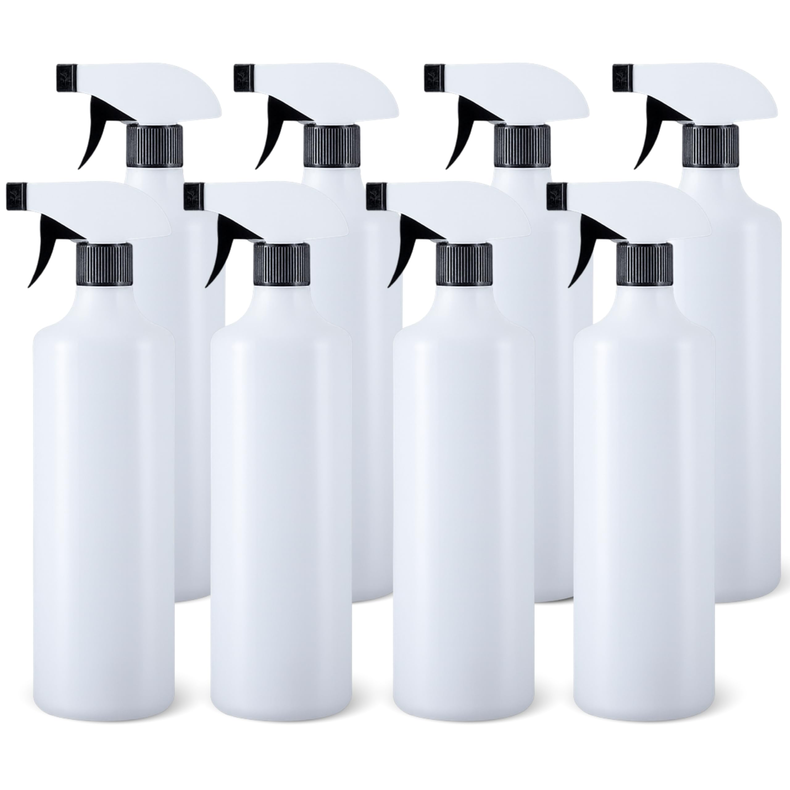 Botella Spray Pulverizadora de 1 Litro Pack de 8 con Boquilla Regulable Hecho en España - Aerosol de Plástico HDPE Resistente y Reciclable para Limpieza y Jardinería