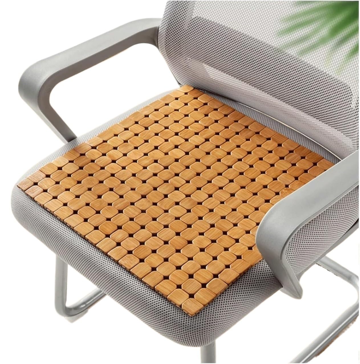 Tapis de chaise en bambou 42x42cm pour le confort thermique du conducteur et au télétravail