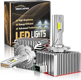 D3S D3R LED Bulb,24000LM +600% Brightness,6500K Cool White,Plug and Play,D3S LED Bulbs Canbus Error Free,Fog Light Bulbs,Pack of 2