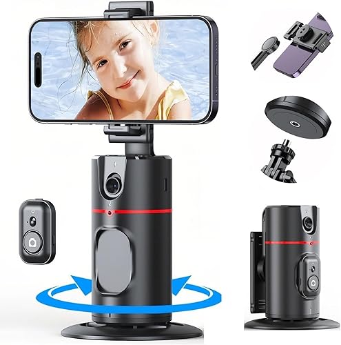 Trípode de seguimiento facial automático con rotación de 360, soporte de teléfono de seguimiento automático con control remoto, soporte de teléfono disponible en Yaxa Peru