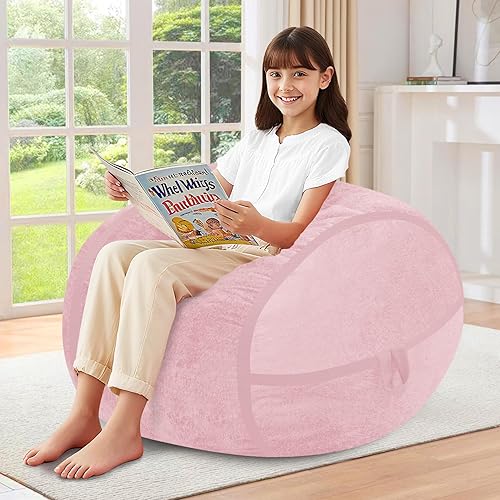 Miniatura 16 de HABUTWAY Puf gigante de 2 pies para adultos, con relleno de espuma viscoelástica, puf grande con funda de terciopelo holandés extraíble para sala de
