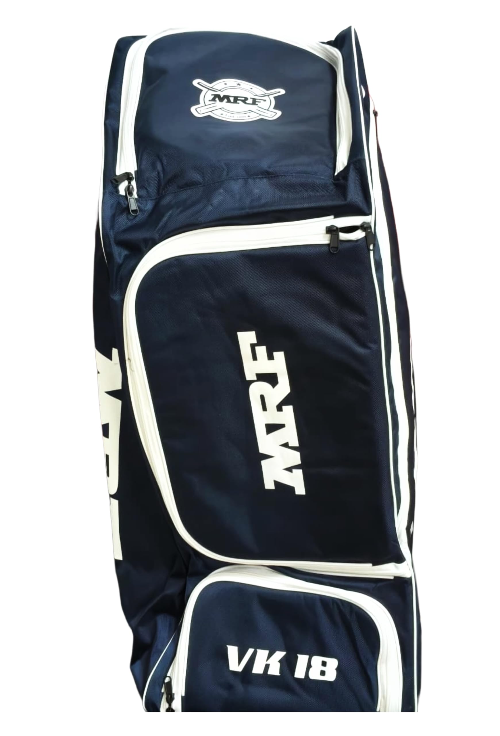 AASHRAY M*R*F Cricket Kit Bag Duffle with Wheels | Durable Fabric for Professional & Training Use | Ideal for Boys, Men & Women (VK-18, Navy/White)-image-47