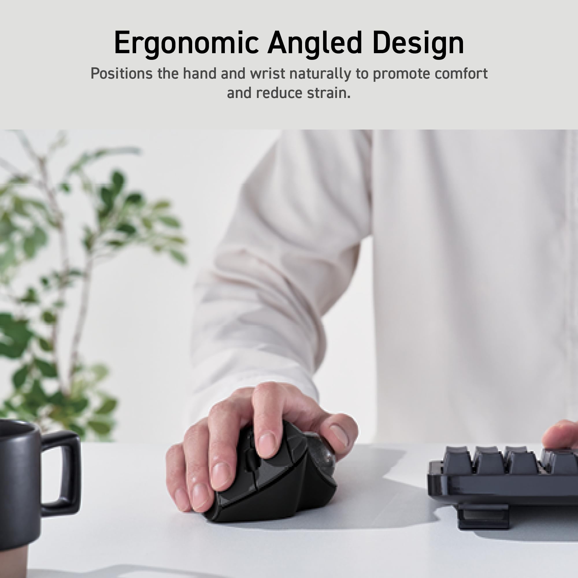 ELECOM Trackball IST Bluetooth 5.3 de diseño ergonómico y cómodo, seguimiento suave con rodamiento de bolas de rubí, bola de 36 mm, control de pulgar, compatible con Windows, PC, Mac, iPadOS y Android