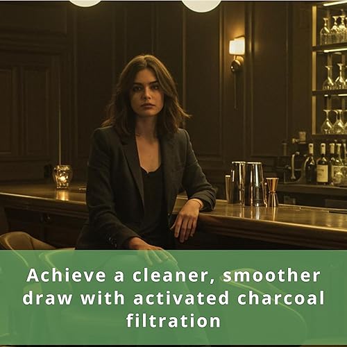 Miniatura 5 de actiTube Filtros de tubo de carbón activado – 0.331 in x 1.378 in – Se adapta a vástagos de tubo de 0.354 in – 100 unidades – Puntas de filtro de