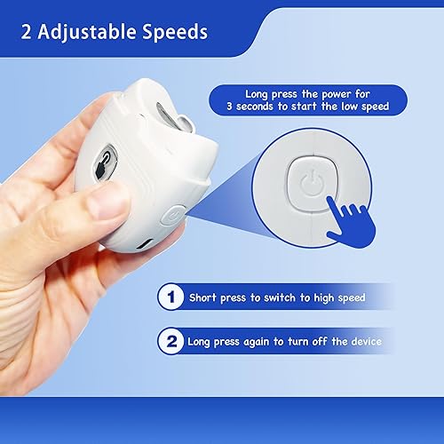 Miniatura 7 de Cortaúñas eléctrico, cortaúñas automático recargable por USB con almacenamiento de clips de uñas y luz LCD, recortador de uñas eléctrico seguro para