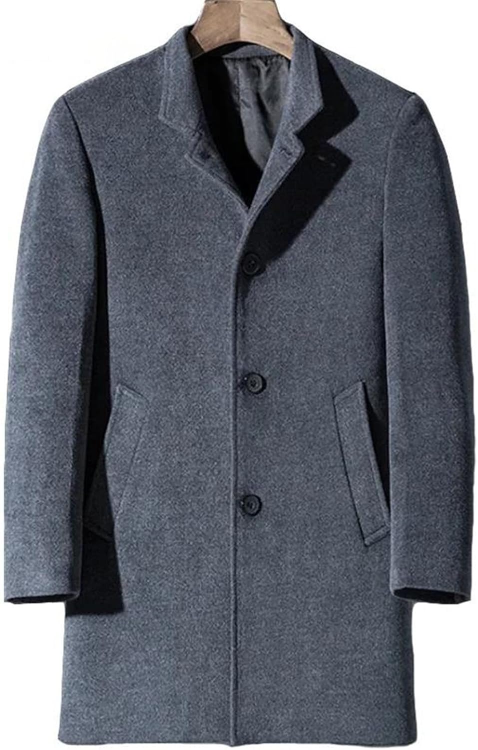 Mens Winter Wool Coat Long Sections Cashmere Jacket