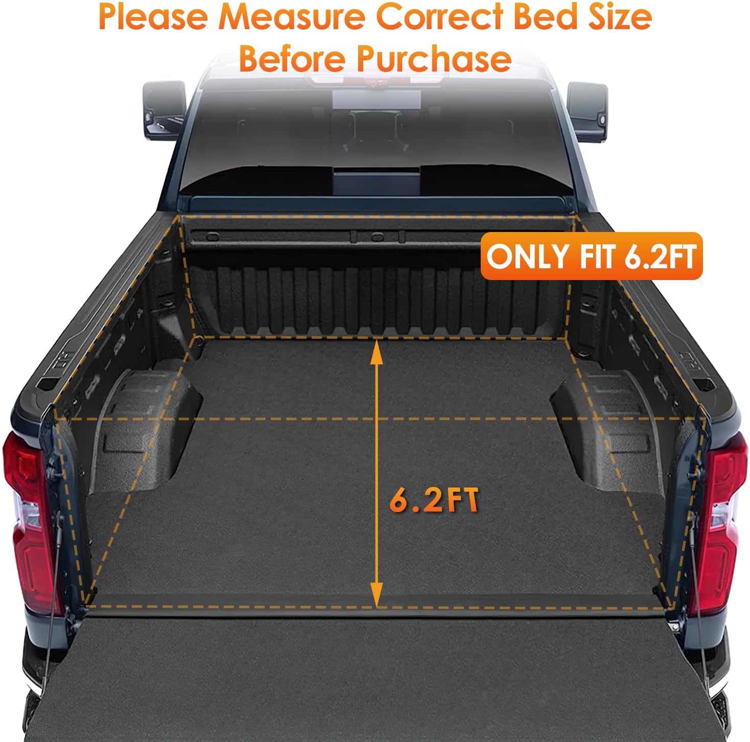 Nilight Soft Tri-fold Truck Bed Tonneau Cover Compatible with Chevy Colorado/GMC Canyon 2015-2026, 6.2 ft