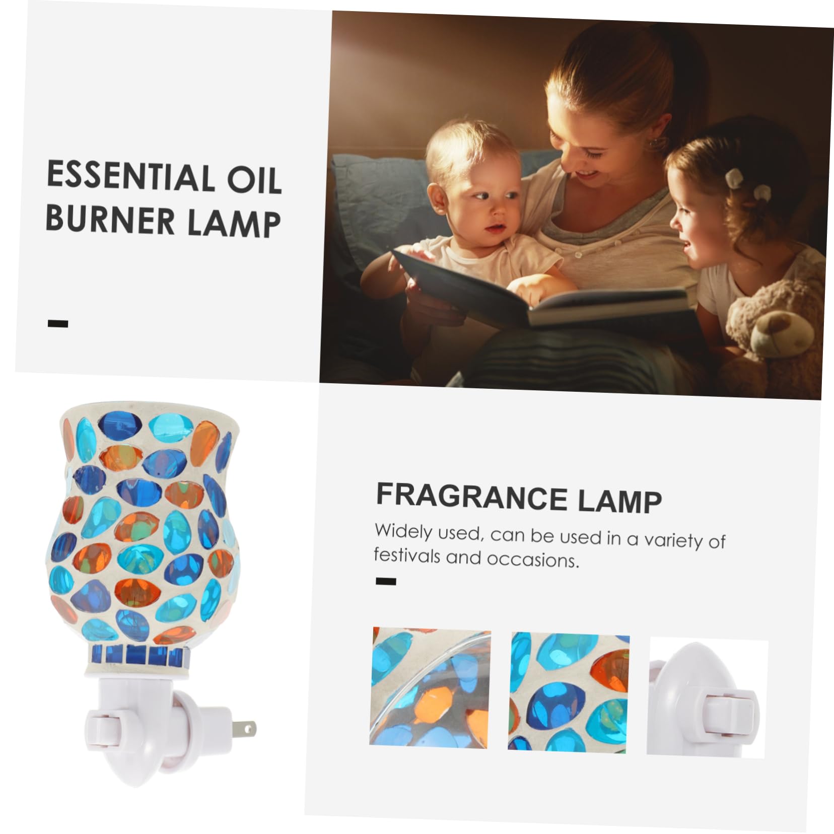 OSALADI 2 Pcs Melting Wax Night Light Electric Wax Melt Warmer Night Light Candle Melter Burner Plug-in Light Candle Heater Plug-in Essential Oil Light Glass Aromatherapy Small Leaves