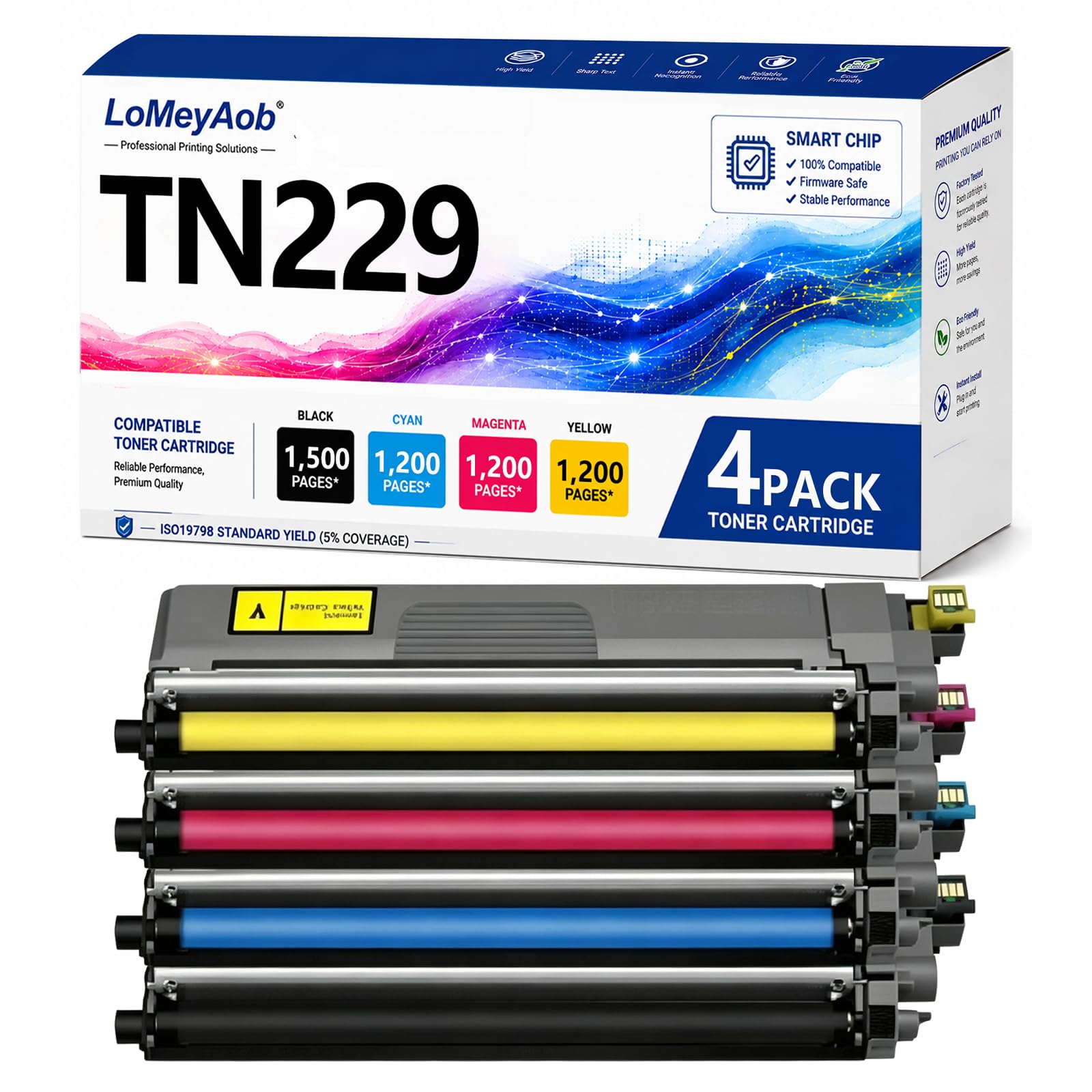 Cartuccia di toner TN229 229, sostituzione ad alta resa per stampante Brother LaserJet HL-L3280cDW L3220cW L8245CDW L3295CDW L3300CDW, colori ricchi