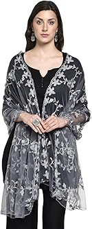 HARI MADHAV DESIGNWomen's Nylon Net Embroidered Dupatta