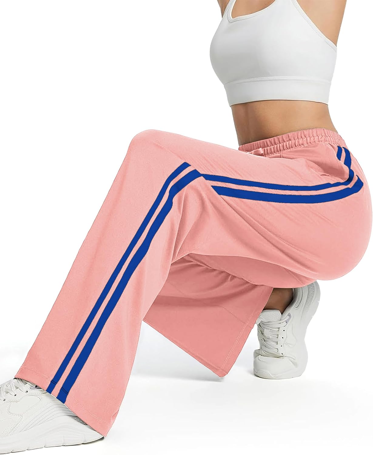 Tapata Women's 28/30/32/34 Inseam Track Pants Loose Straight Leg Jogging Sweatpants Warm-Up Sports Athletic Running - Image 6