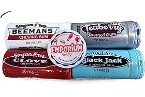 Beemans Black Jack Old Time Retro Assortment: Clove and Teaberry Sugar-Free Chewing Gum