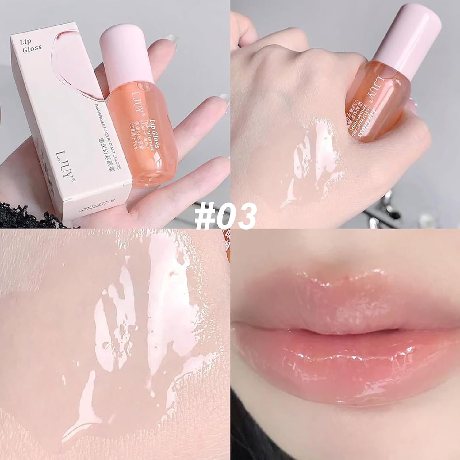 Dulele 3PCS Hydrating Lip Gloss Oil Set, Fruity Flavor Moisturizing Lip Balm Tinted Lip Glossy Oil for A High-Shine, Moisturizing & Plumping Glossy Lip Care for Dry Lips