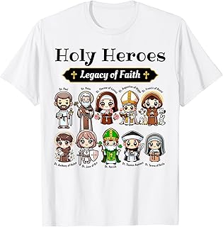 Holy Heroes Legacy of Faith Catholic Saints Collection kids T-Shirt