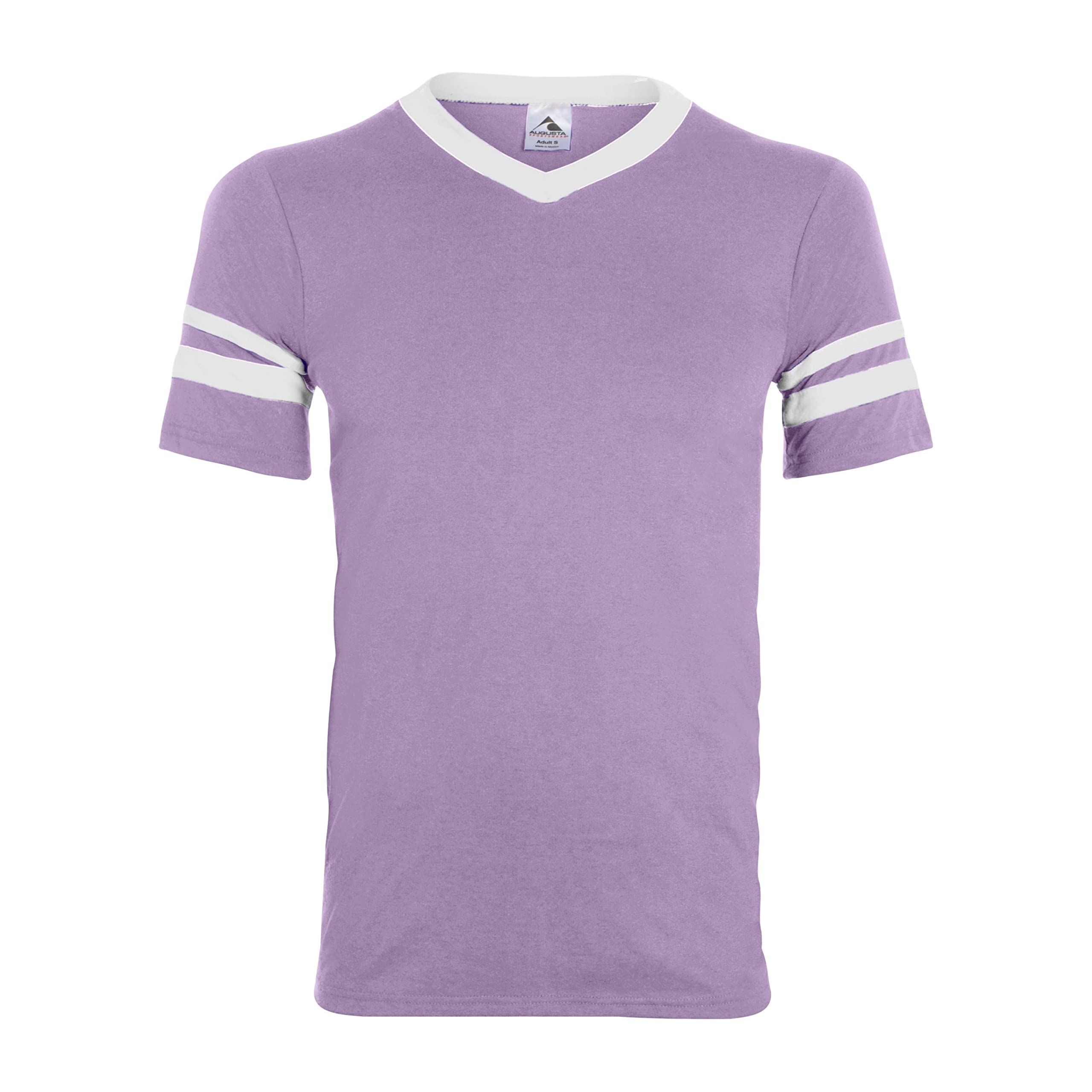 Augusta Sportswear mens Sleeve Stripe Jersey, Light Lavender/White, Medium