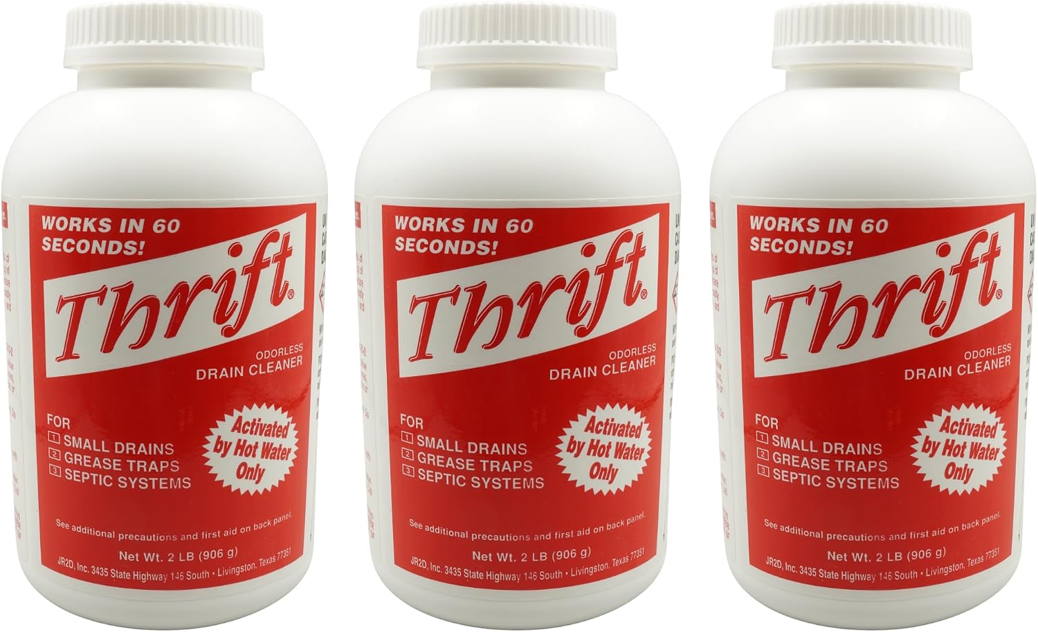 Thrift limpiador de desagües 2 lb 3-pack miniatura 1