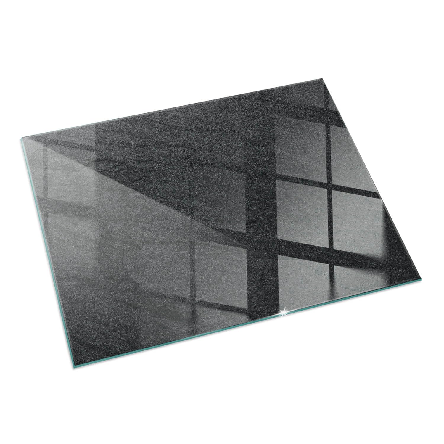 Piastra per camino e stufa 120x80 cm cm Protezione del Pavimento di Vetro Temperato Rotonda Resistente a Scintille Design Elegante Resistente alle Alte Temperature - Struttura della pietra