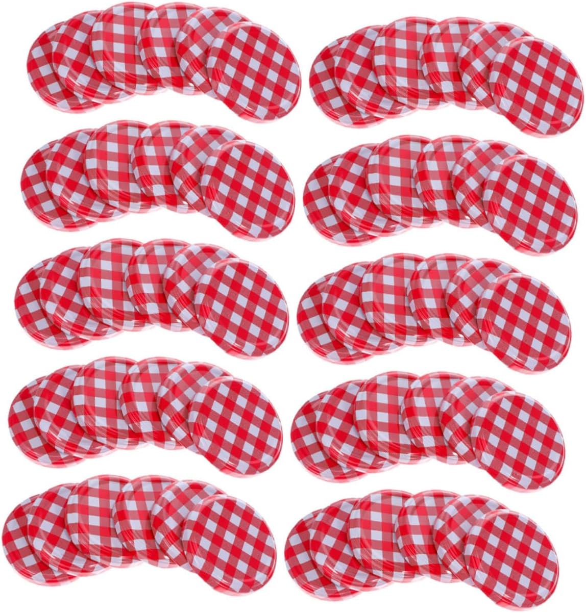 50pcs Reusable Mason Jar Sealing Lids for Wide Mouth Glass Containers, Airtight Canning Jar Lids with Leakproof Design for Honey Storage and Food Preservation