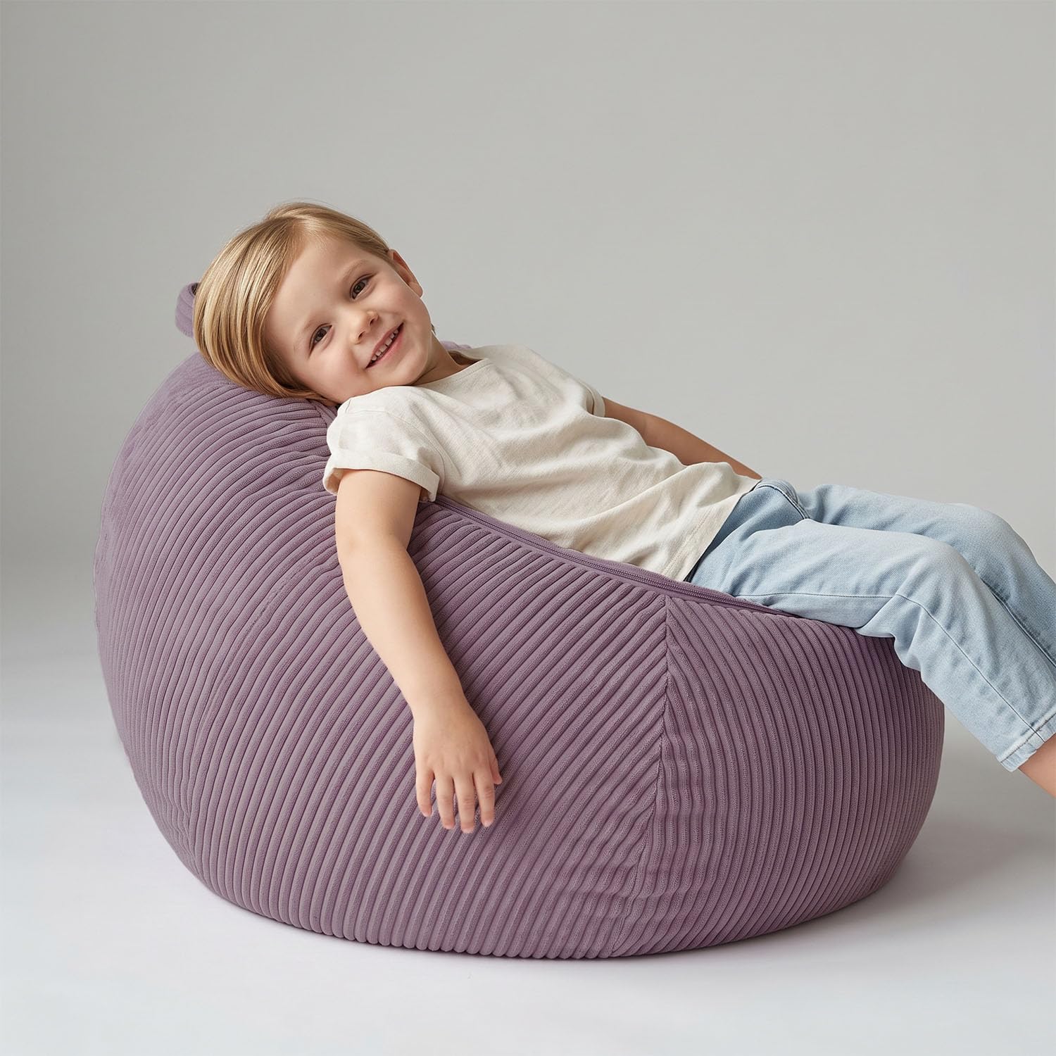 KiddyMoon KM-BAG-BALL Mebel fotel, fioletowy