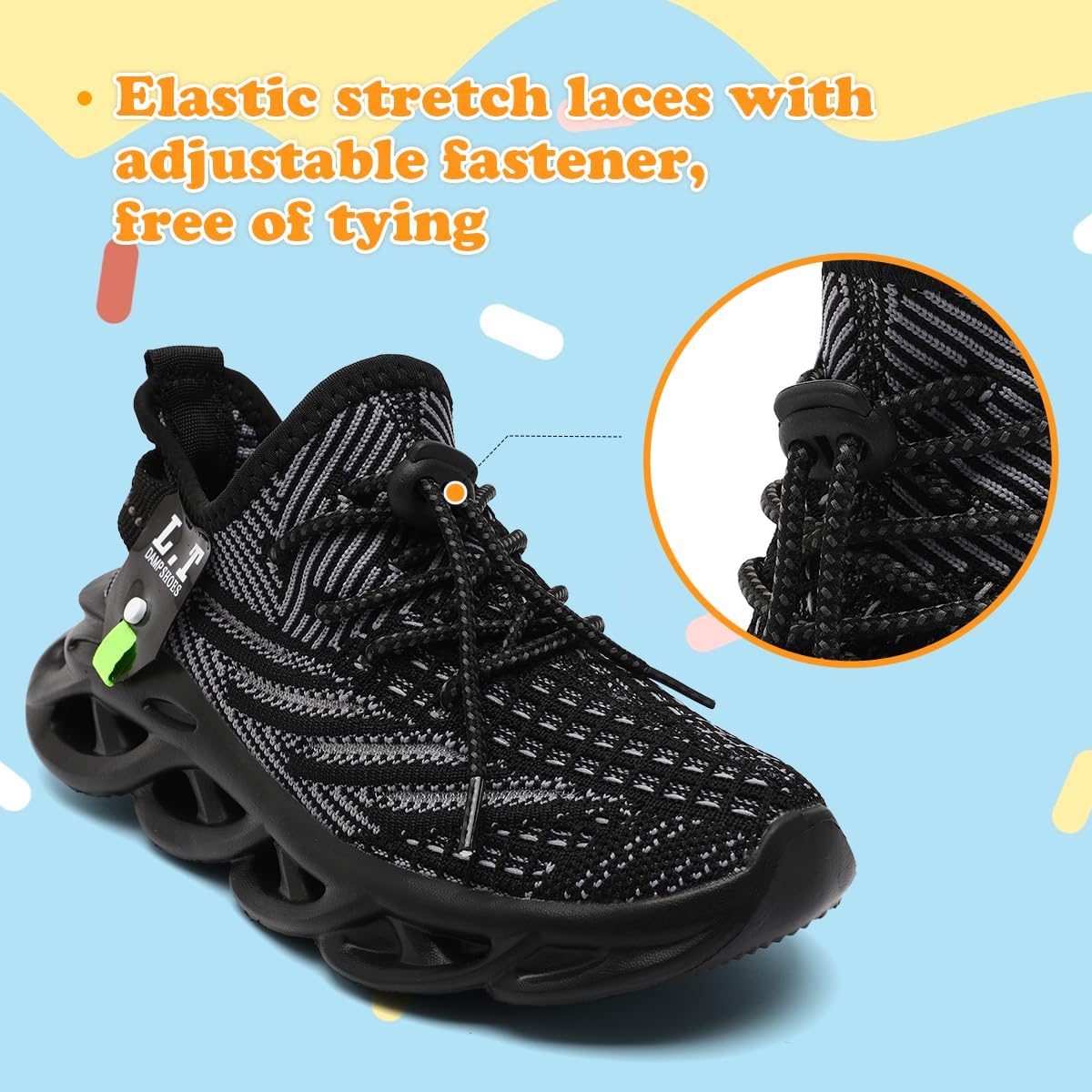 Kids Running Shoes for Boys and Girls – Lightweight Mesh Athletic Sneakers with Non-Slip Sole, Breathable Walking & Tennis Shoes for Toddler, Little Kid, Big Kid